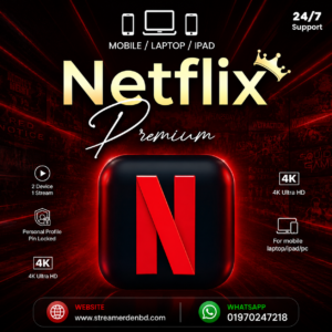 Netflix Subscription (Mobile/iPad/Laptop)